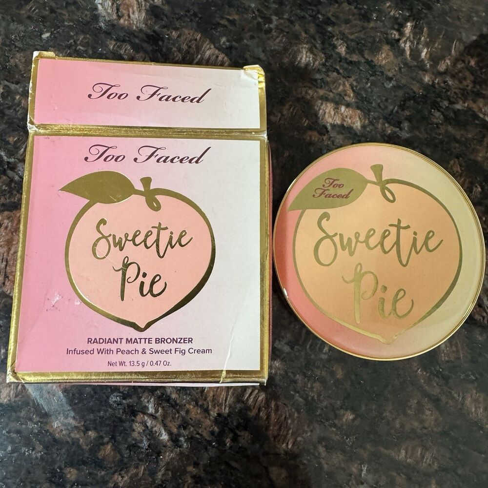 Too Faced Sweetie Pie Radiant Matte Bronzer Peaches Cream Limited Edition NIB